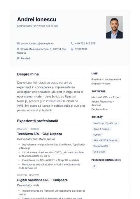 Lebenslauf-Vorlage De Professional