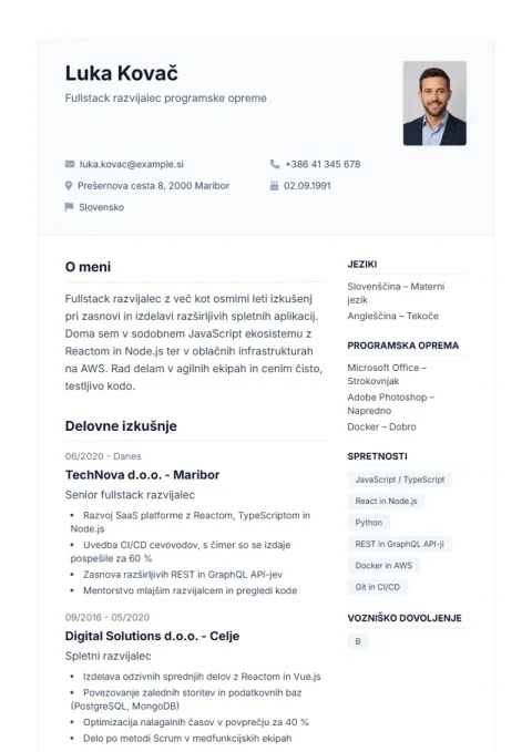 Lebenslauf-Vorlage De Professional
